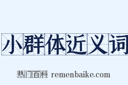 小群体近义词是什么意思的图片